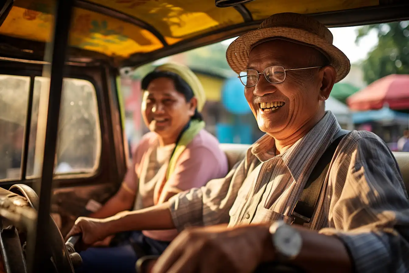 Personas de Pie Junto al Taxi Sunport