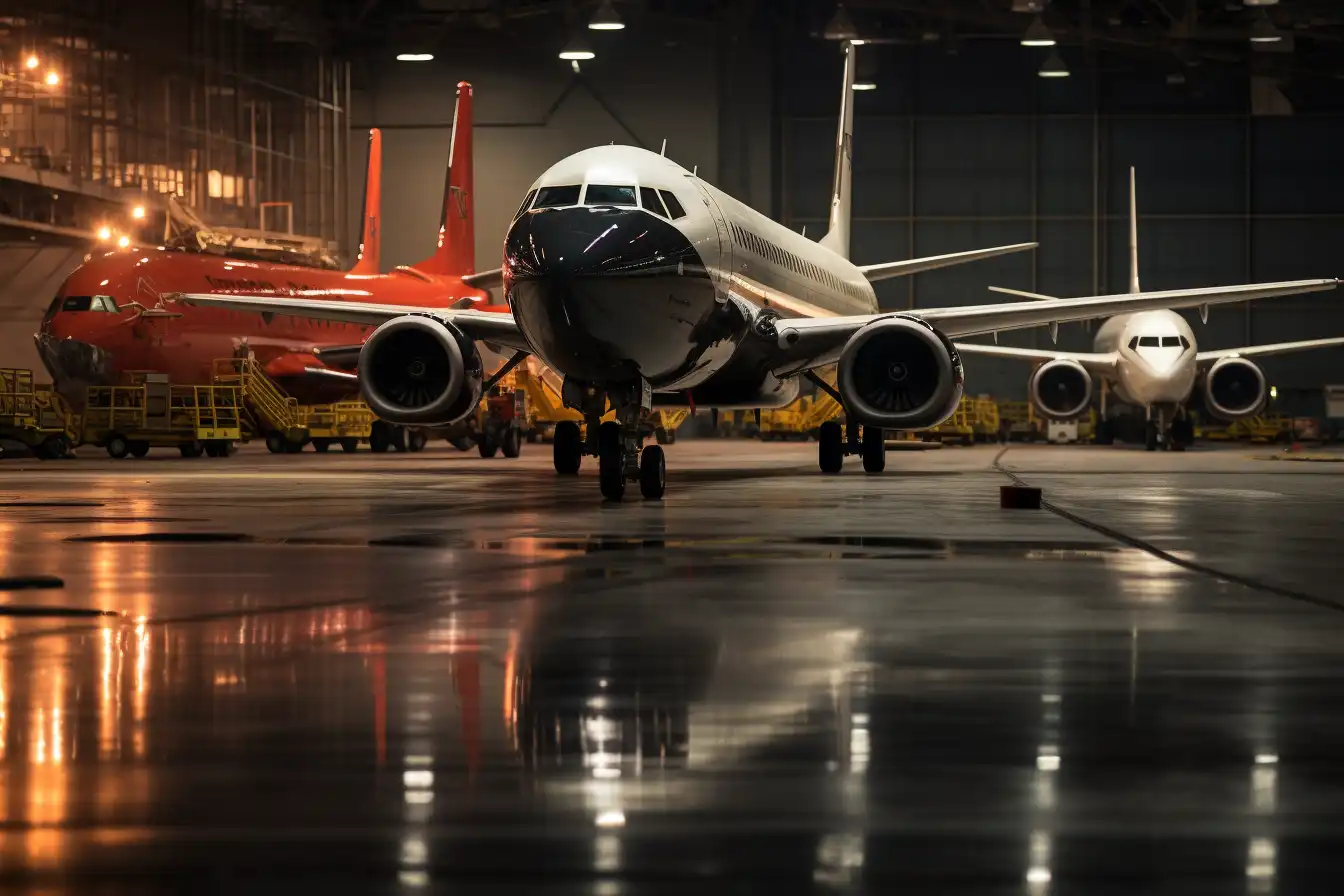 Huge Aircraft Waiting for Departure