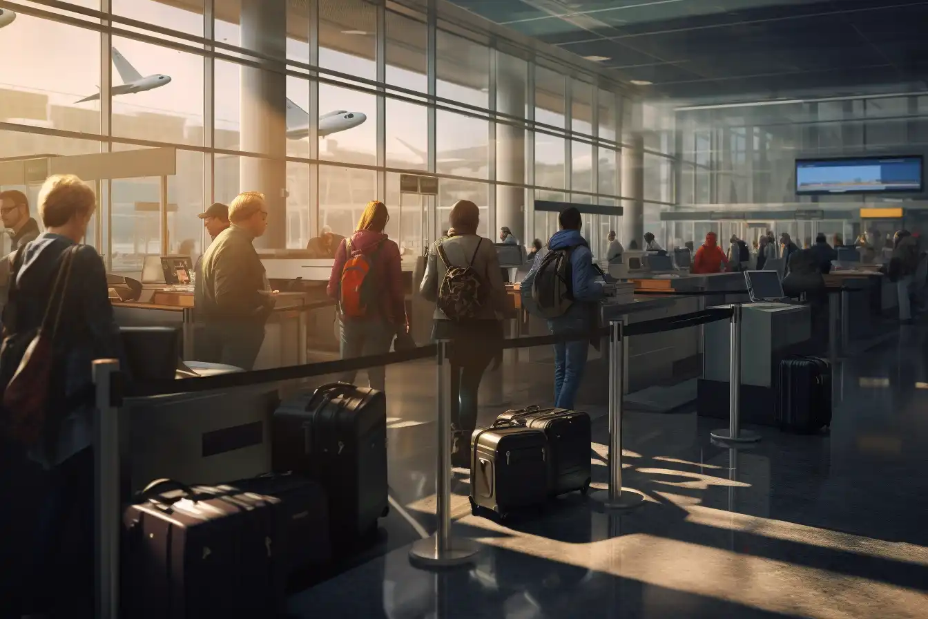 Registro de Pasajeros en el Aeropuerto de Eagle, Colorado