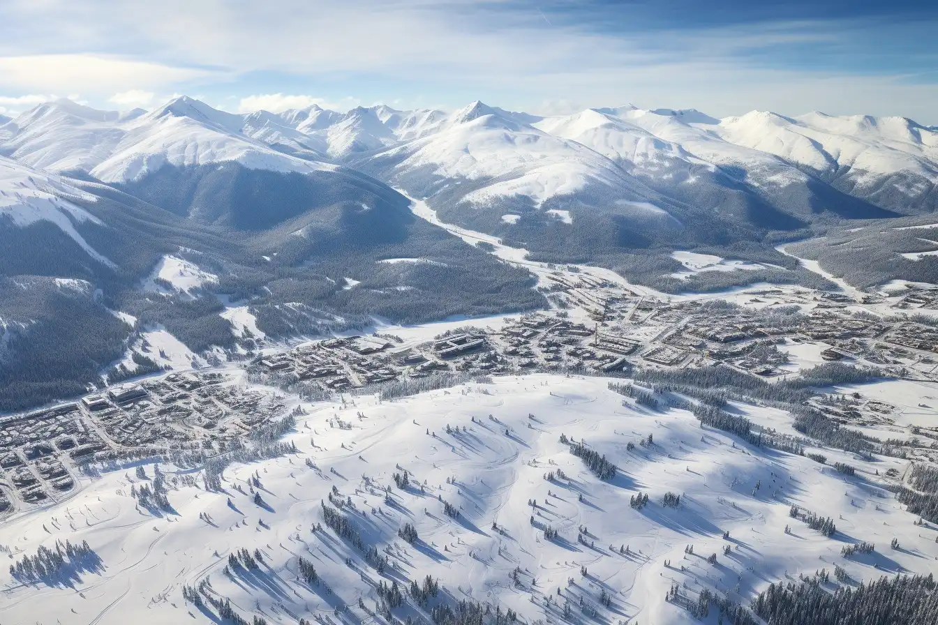 Aerial View of Colorado Ski Resort