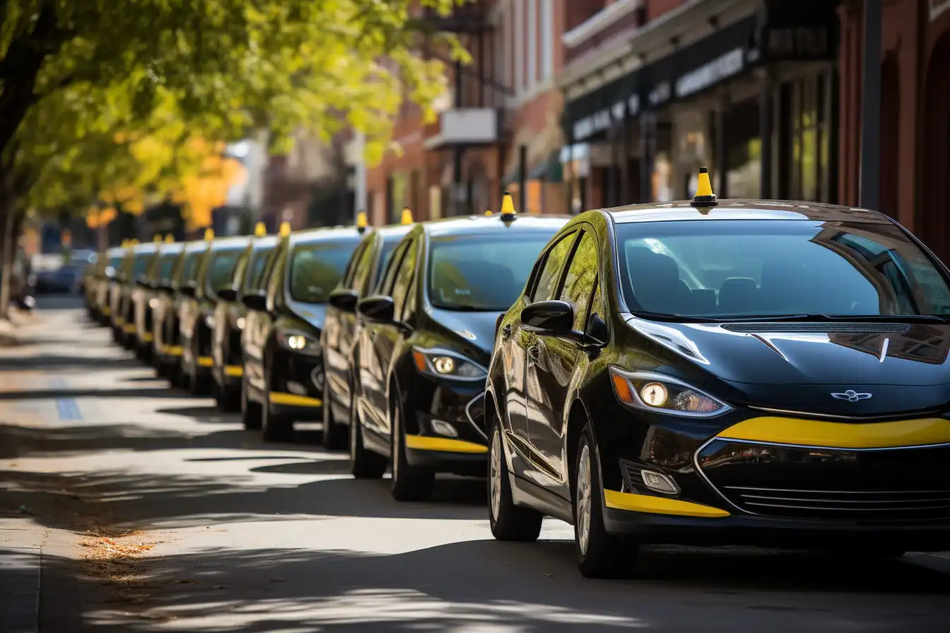 Small Uber Fleet Near the Dead Sea