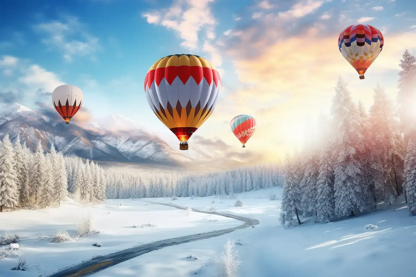 Globos Aerostáticos en Invierno en Taos