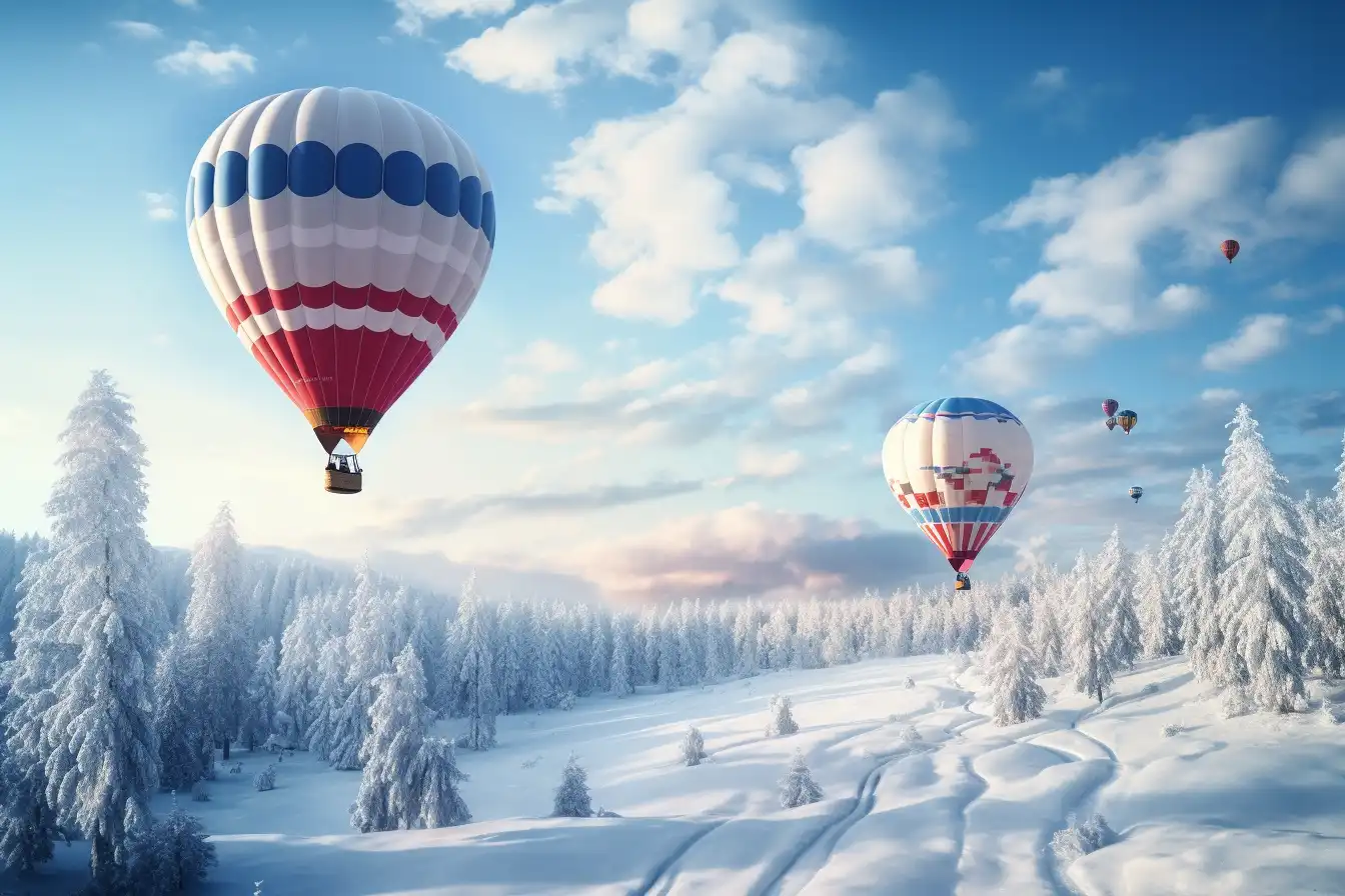 Globos Cubiertos de Nieve en Nuevo México